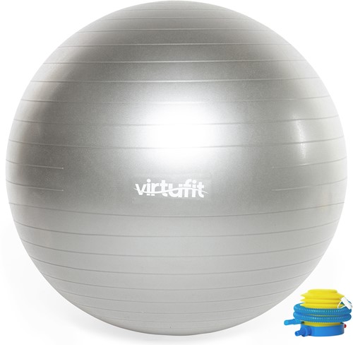 VirtuFit Anti-Burst Fitnessbal Pro - Gymbal - Swiss Ball - met Pomp - Grijs - 75 cm