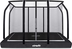 VirtuFit Premium Inground Trampoline avec Filet de Sécurité - Noir - 213 x 305 cm