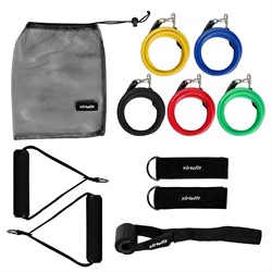 VirtuFit Resistance Kit - Ensemble de bandes de résistance de 11 pièces - Comprend des poignées