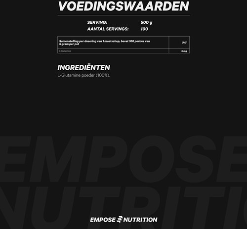 Empose Nutrition 100% poudre de L-Glutamine - Non aromatisée - 500gr-2