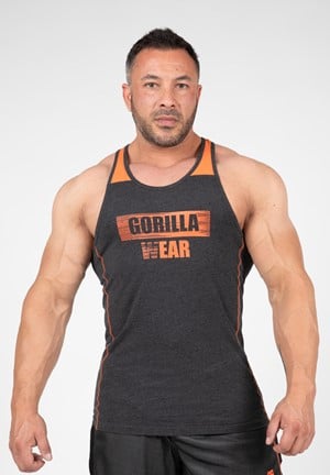 Gorilla Wear Wallace Tank Top - Grijs/Oranje - M