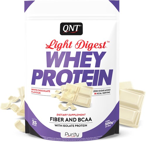 QNT Light Digest Whey Protein - Eiwit Poeder - 500 gram - White Chocolate