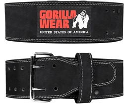 Gorilla Wear 4 Inch Leather Lifting Belt - Noir