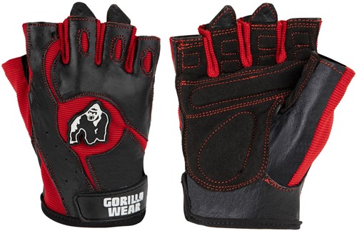 Gorilla Wear Mitchell Training Gloves - Fitness Handschoenen - Zwart / Rood